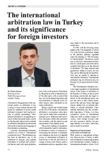 The international arbitration law in Turkey and its significance for foreign investors